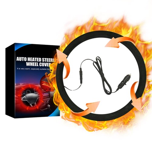 Heated steering wheel cover - heated,