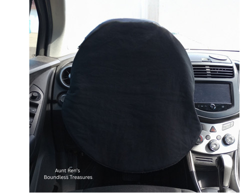 Black steering wheel cover - steering,