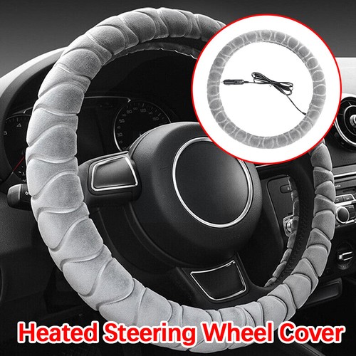Heated steering wheel cover - heated,