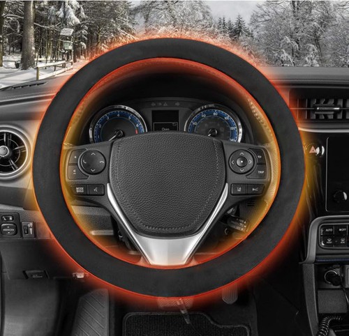 Heated steering wheel cover - heated,