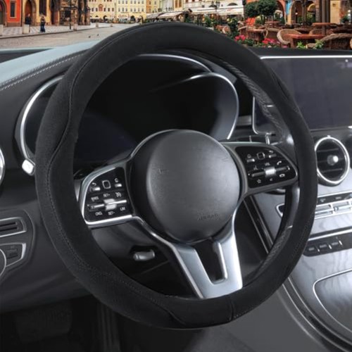Steering wheel cover black - wheel,