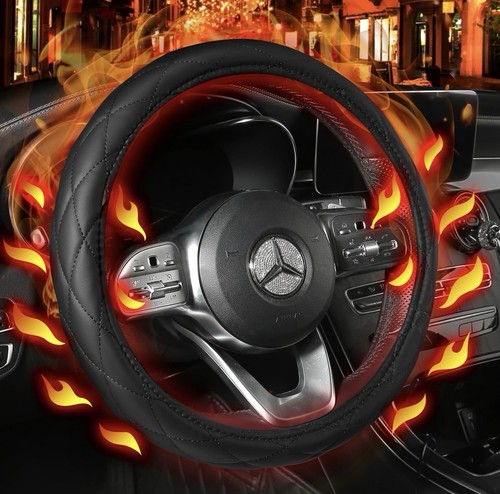 Heated steering wheel cover - wheel,