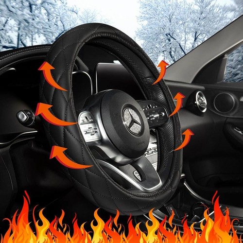 Heated steering wheel cover - heated,