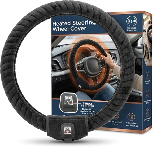 Black wireless heated - wireless, steering