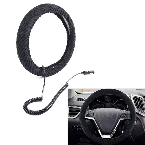 Striated plush heated steering - plush,