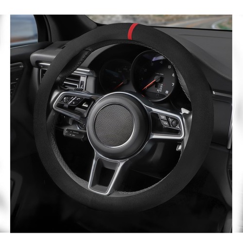 Suede steering wheel cover - suede,