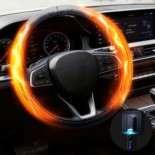 Heated steering wheel cover - heated,