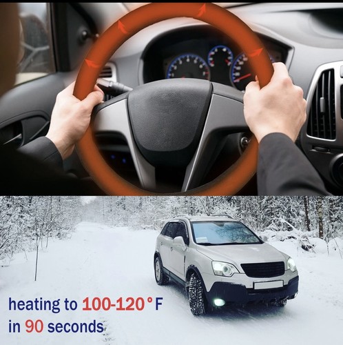 Heated steering wheel cover - heated,