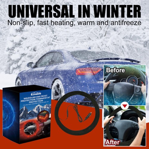 Heated steering wheel cover - heated,