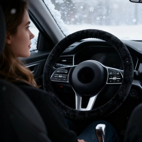 Heated steering wheel cover - heated,