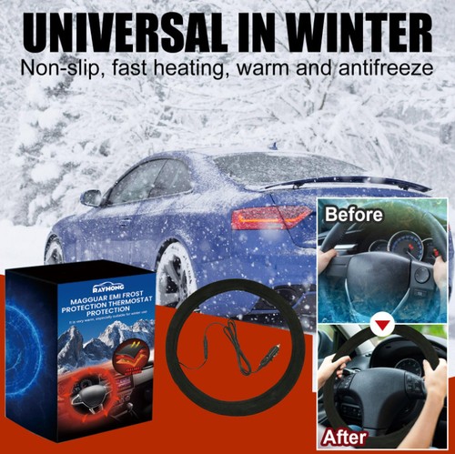 Heated steering wheel cover - heated,