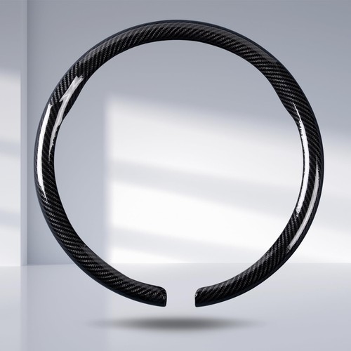 Glossy black steering wheel - black,